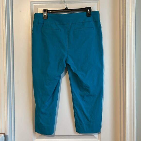 Zac & Rachel Pull-On Turquoise Crop Pants - Picture 5 of 8